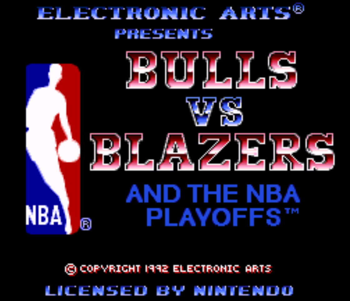 Bulls vs Blazers Title Screen